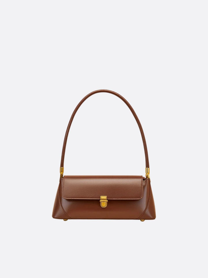 sac baguette cuir marron