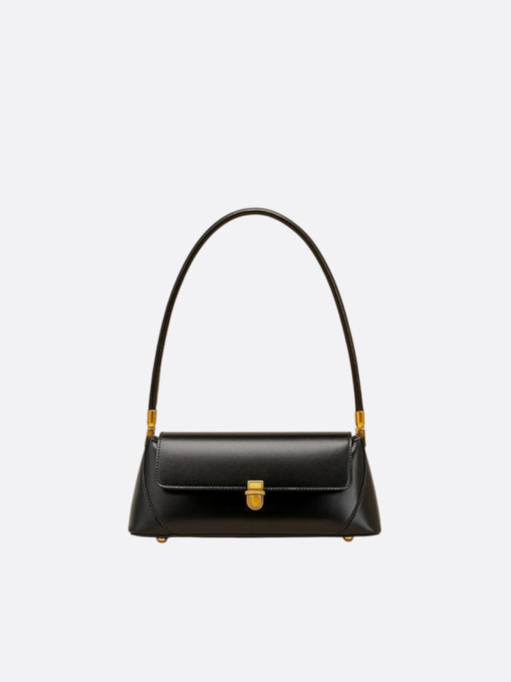 sac baguette cuir noir