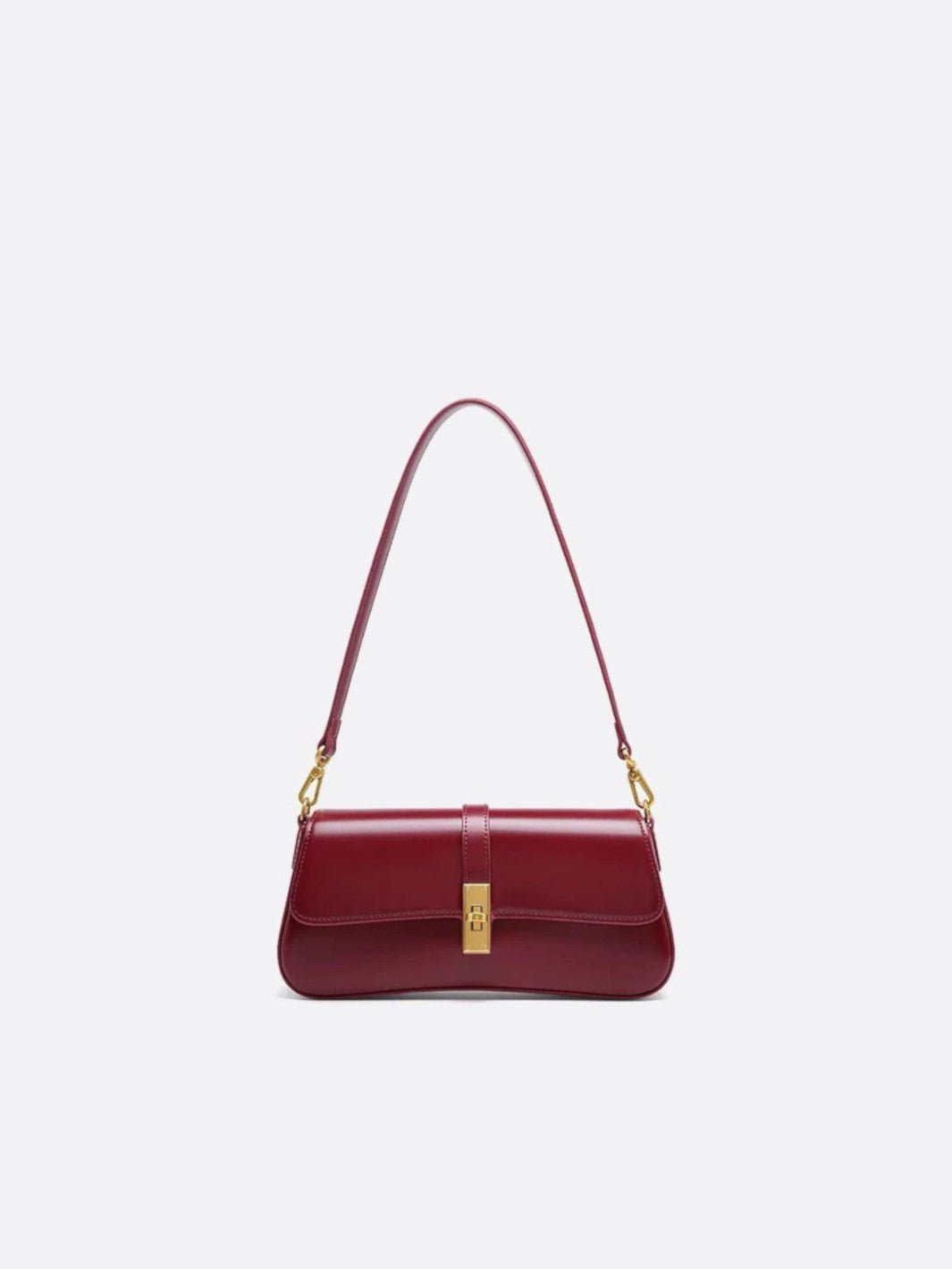 Sac baguette vintage bordeaux