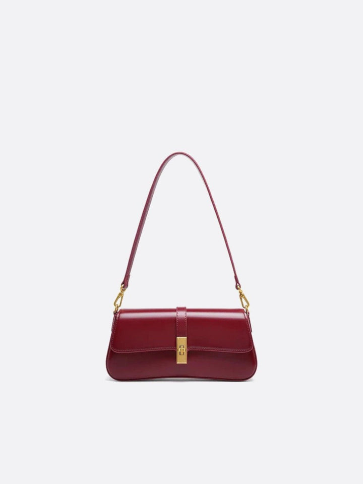 Sac baguette vintage bordeaux