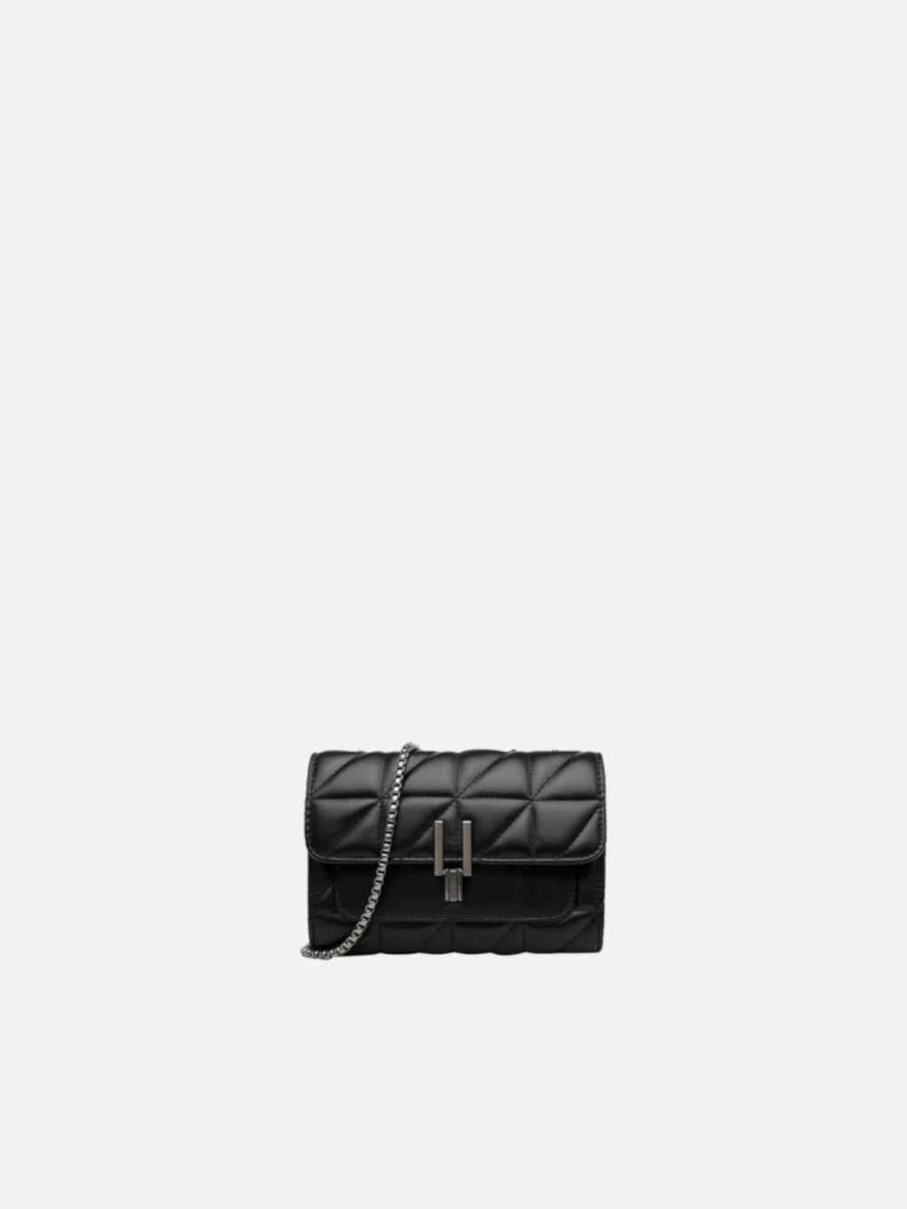 Sac bandoulière cuir matelassé noir