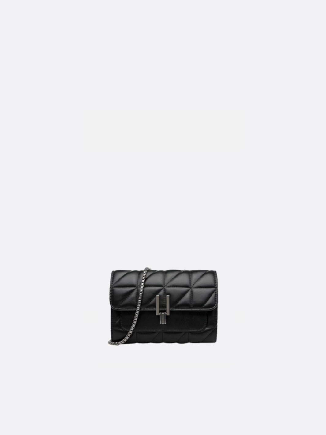 Sac bandoulière cuir matelassé noir