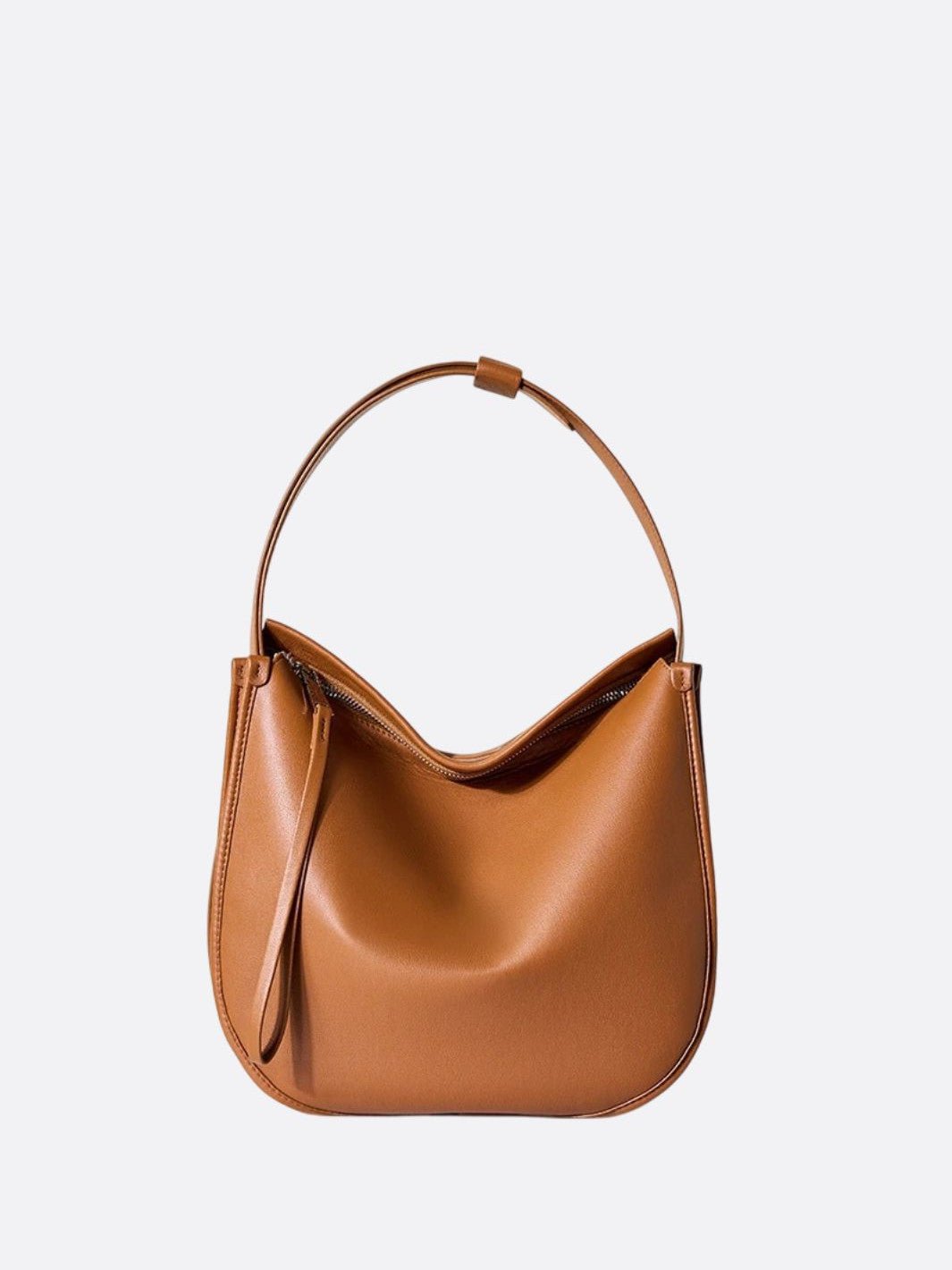 sac bandoulière cuir souple camel