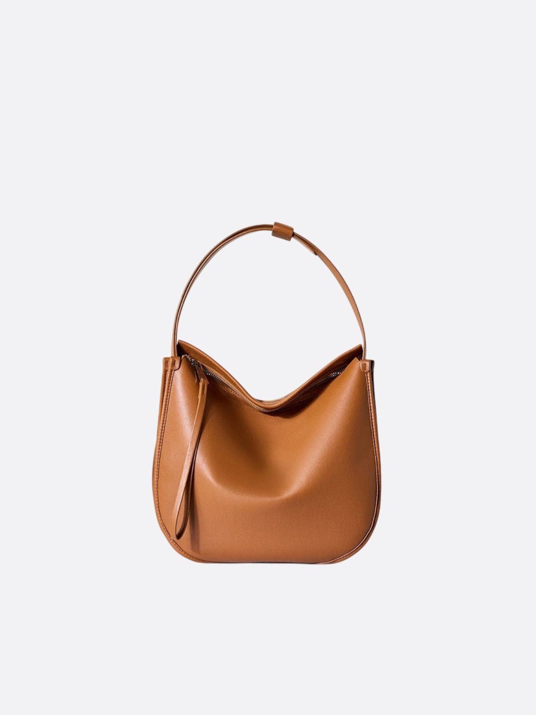 sac bandoulière cuir souple camel