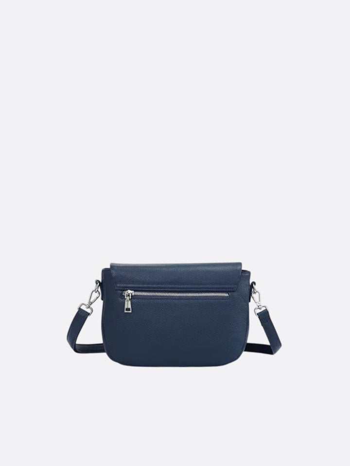 Rectangular leather shoulder bag<br> Elma
