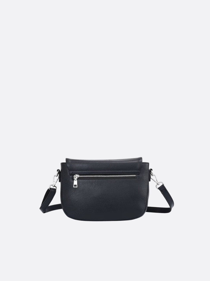 Rectangular leather shoulder bag<br> Elma