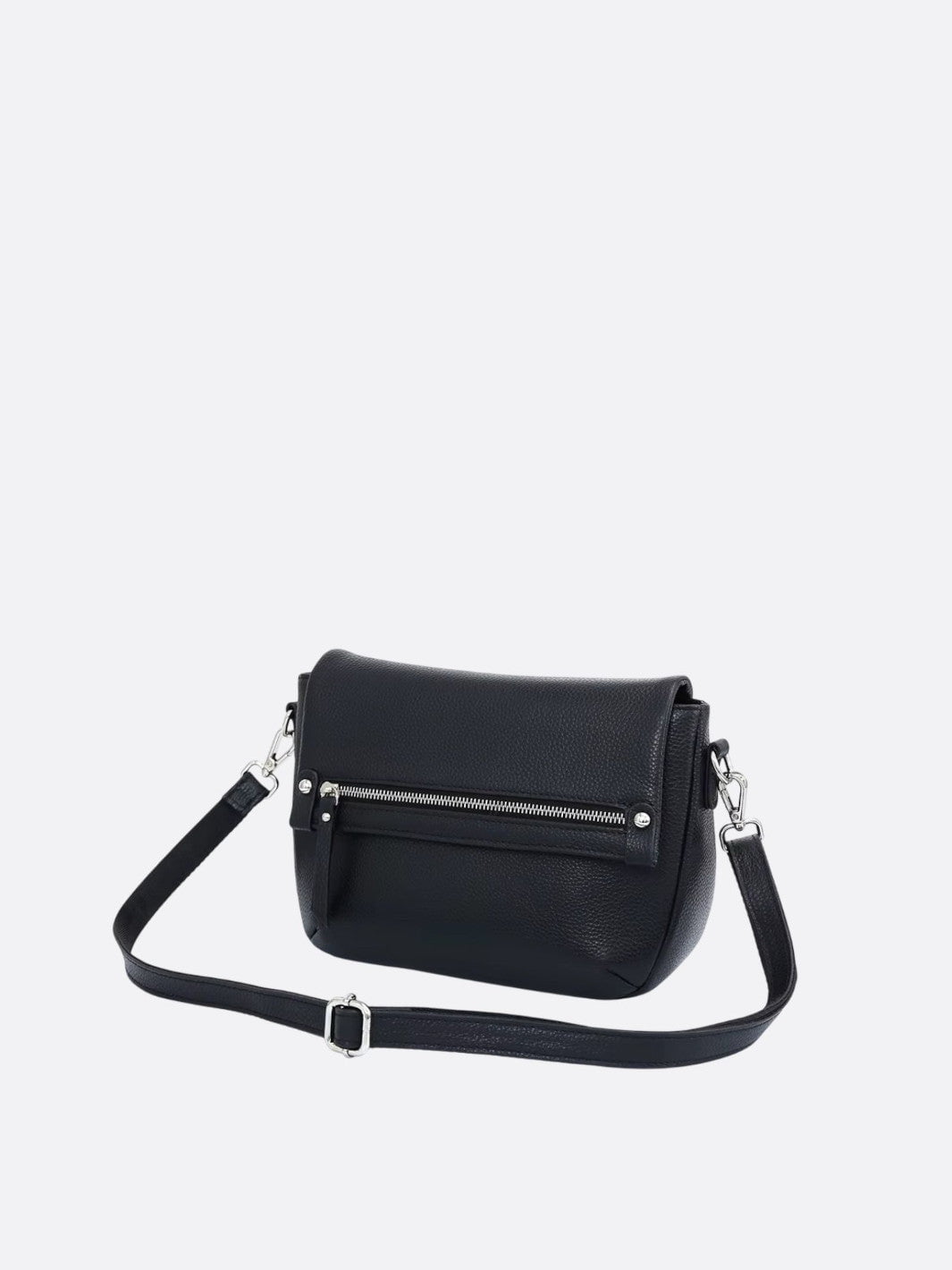 Rectangular leather shoulder bag<br> Elma