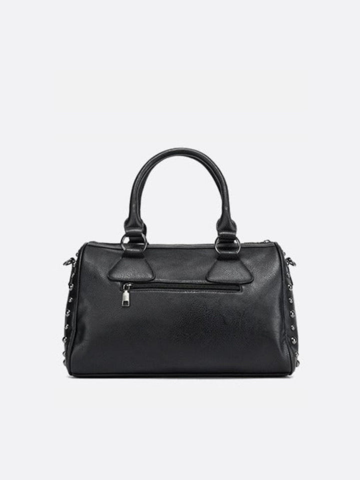 Black studded bowling bag<br>Valmor