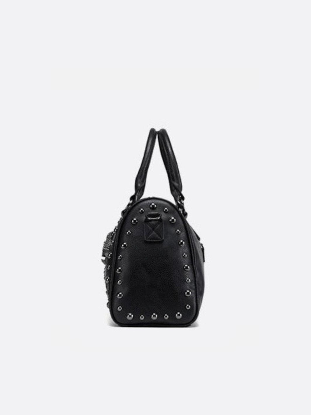 Black studded bowling bag<br>Valmor