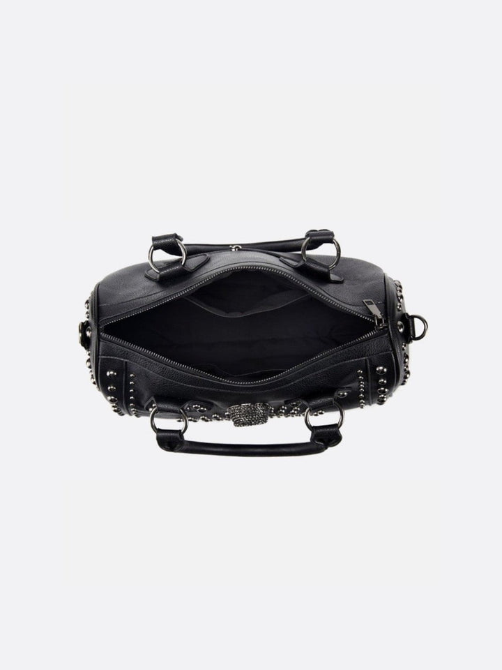 Black studded bowling bag<br>Valmor