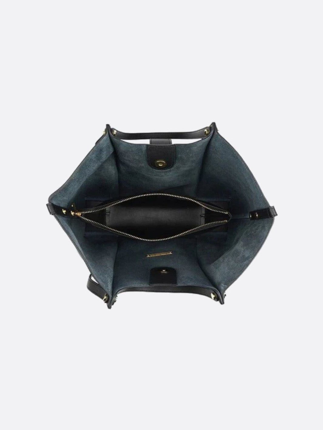 Leather tote bag with removable pouch<br>Brazil
