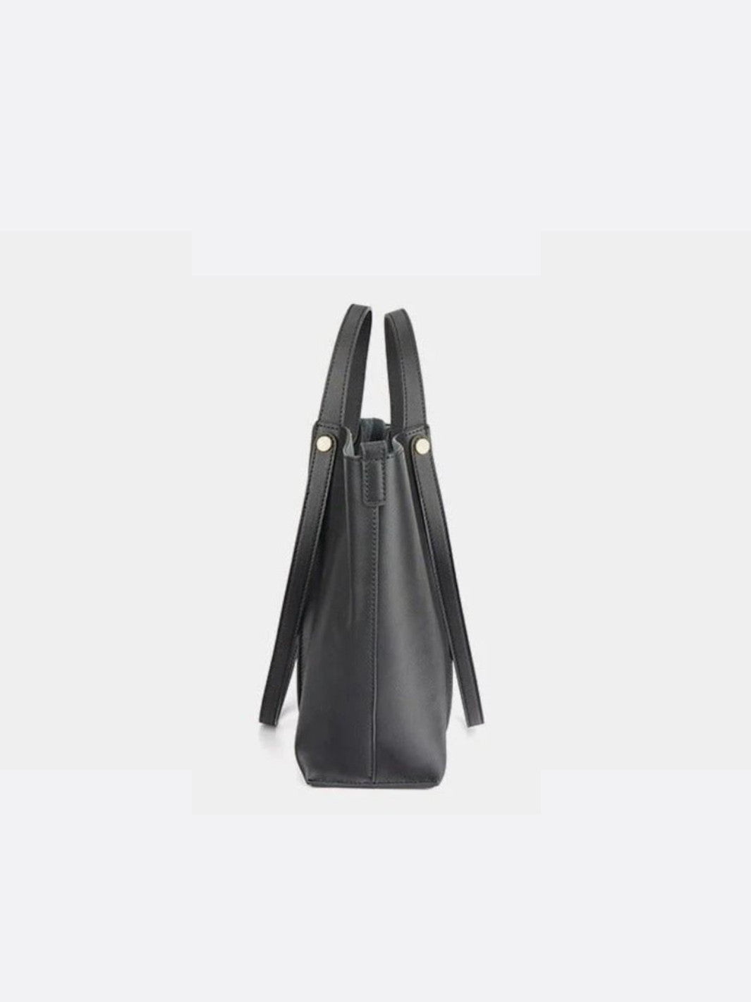 Leather tote bag with removable pouch<br>Brazil