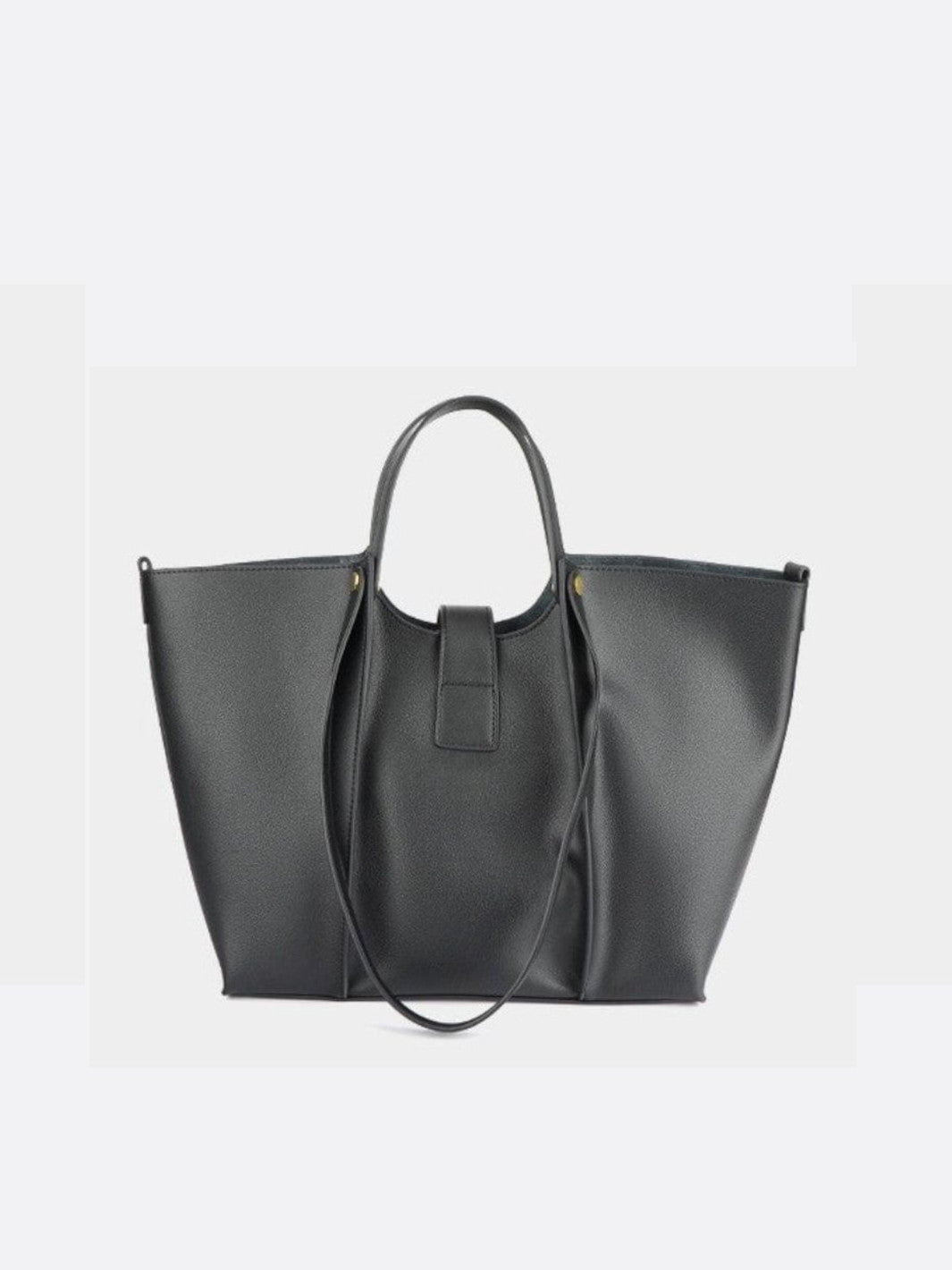 Leather tote bag with removable pouch<br>Brazil