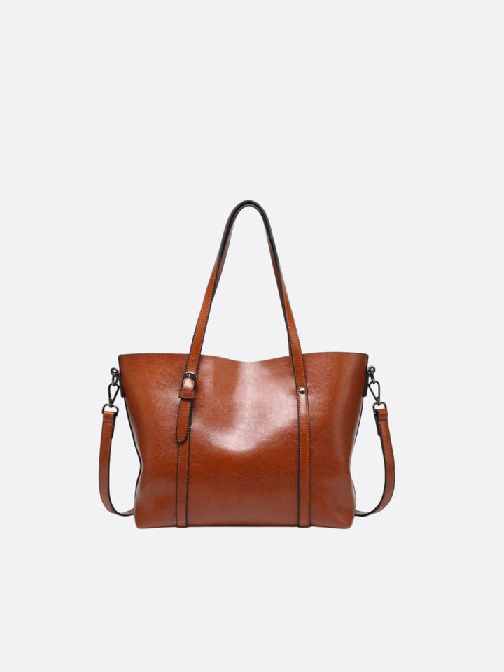 Leather tote bag<br>Soléia
