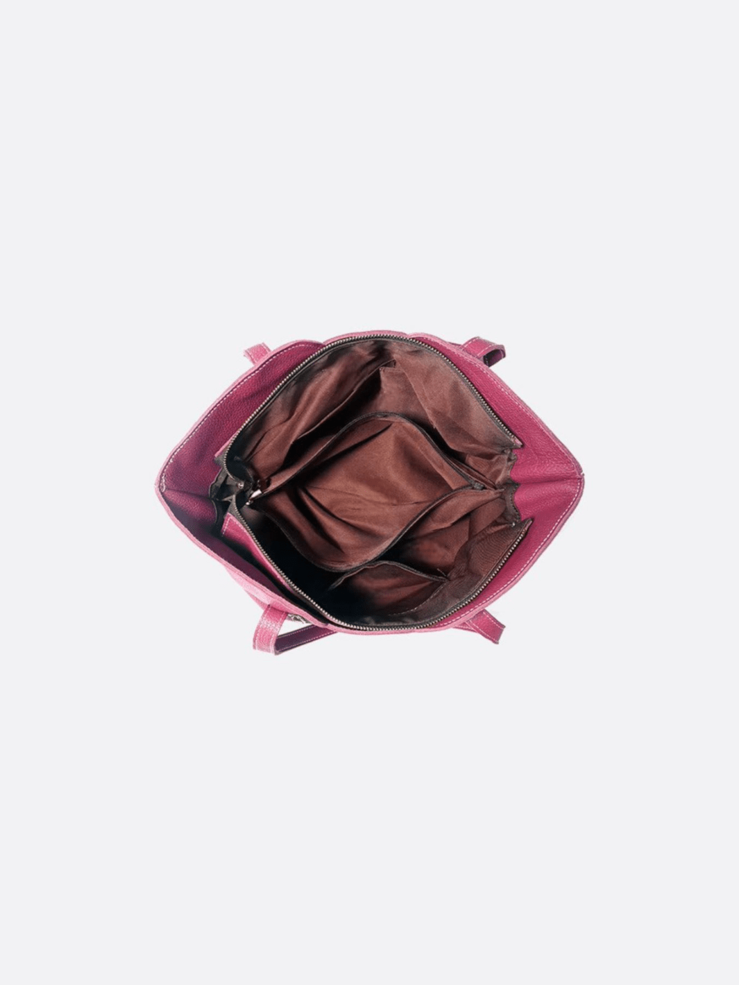 Grained leather tote bag<br> Sonora