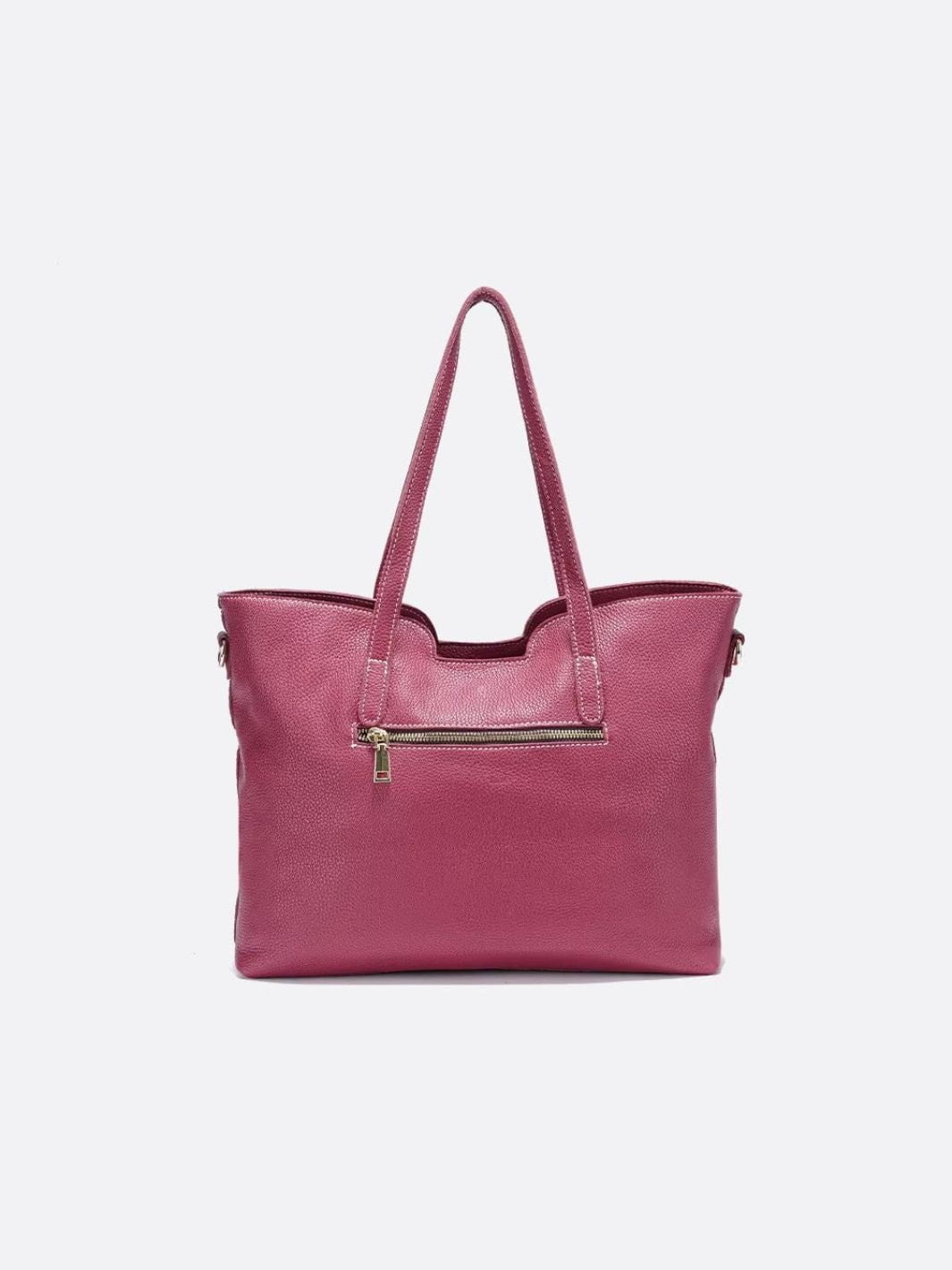 Grained leather tote bag<br> Sonora
