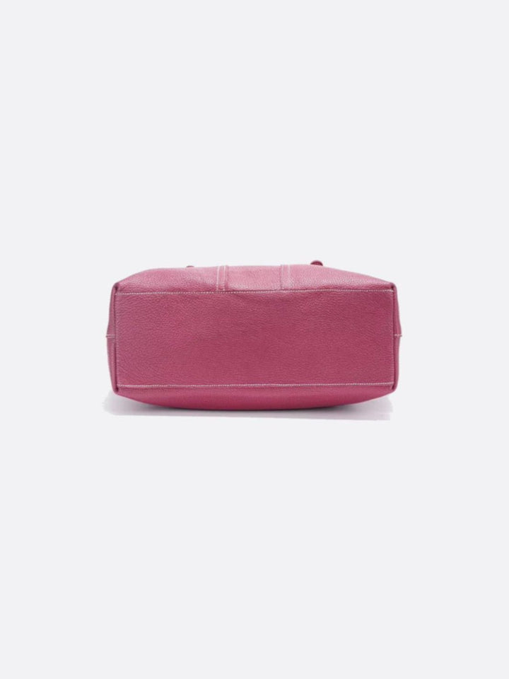 Grained leather tote bag<br> Sonora