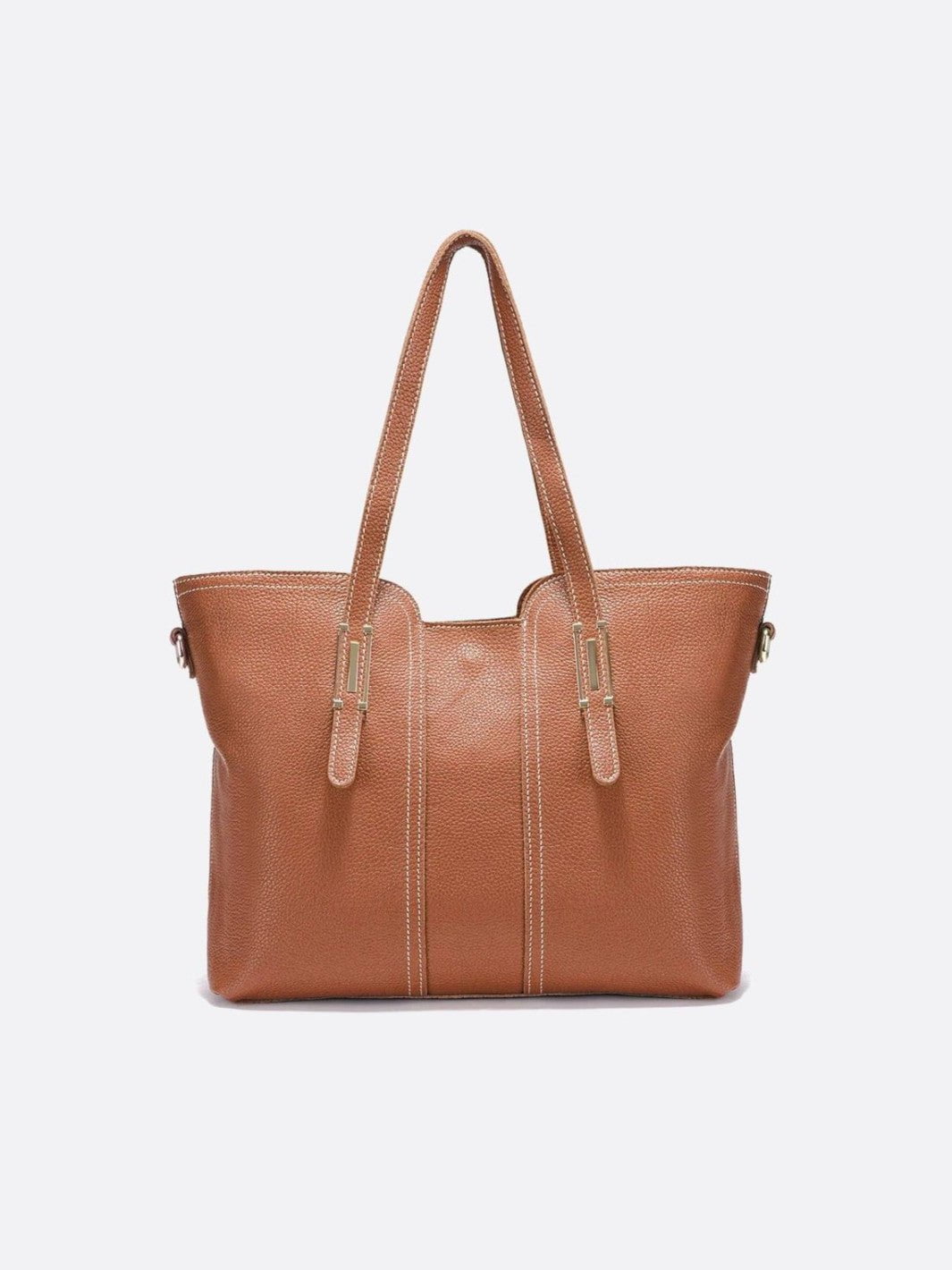 sac cabas cuir grainé camel