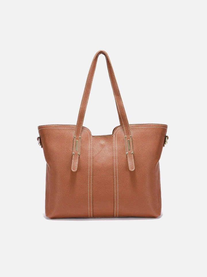 sac cabas cuir grainé camel