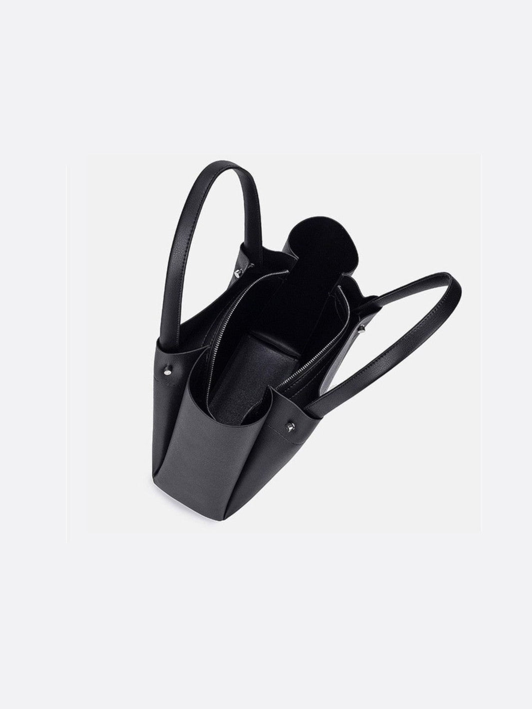 Black leather tote bag<br>Neris
