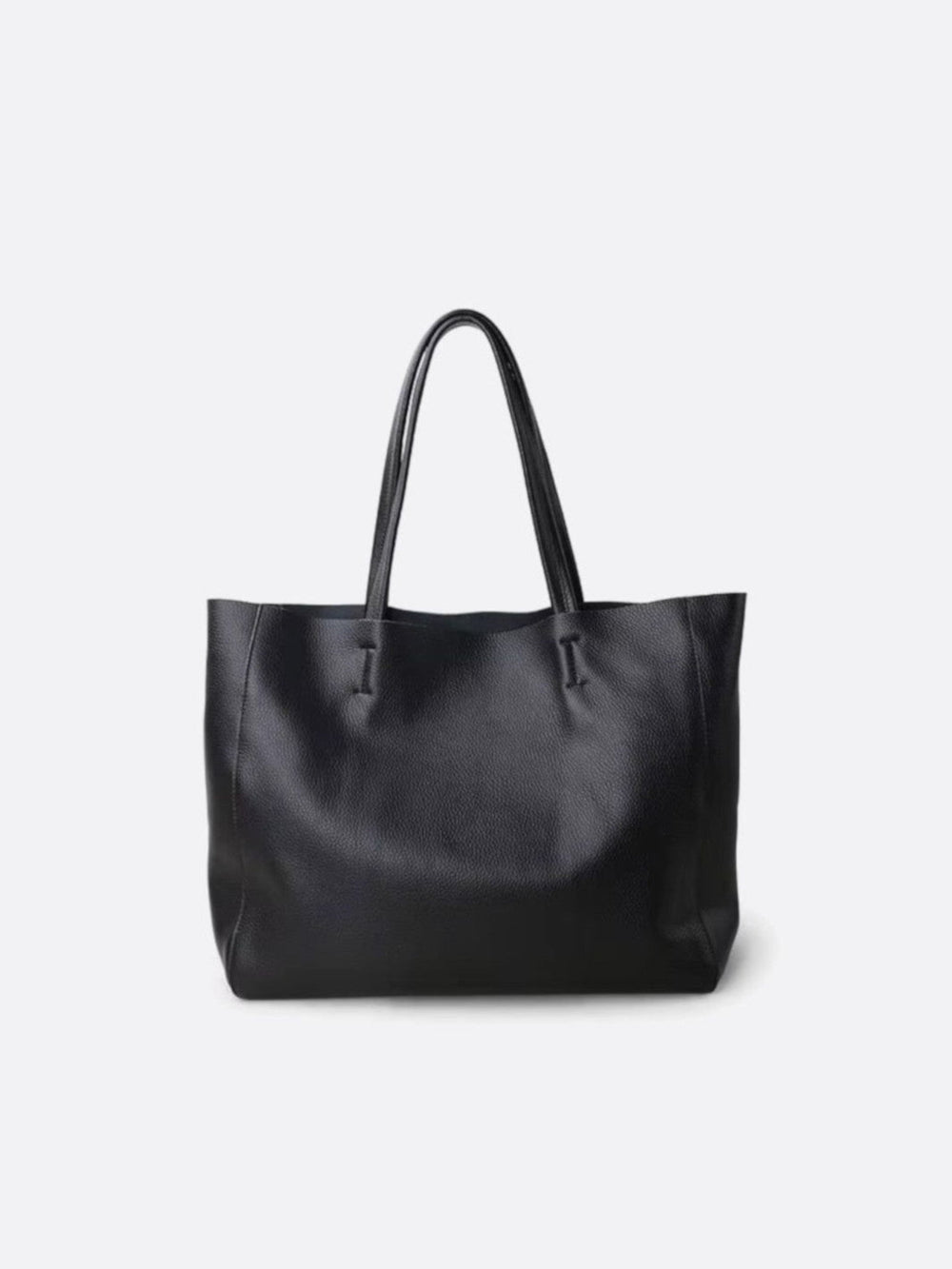 Sac cabas cuir souple noir