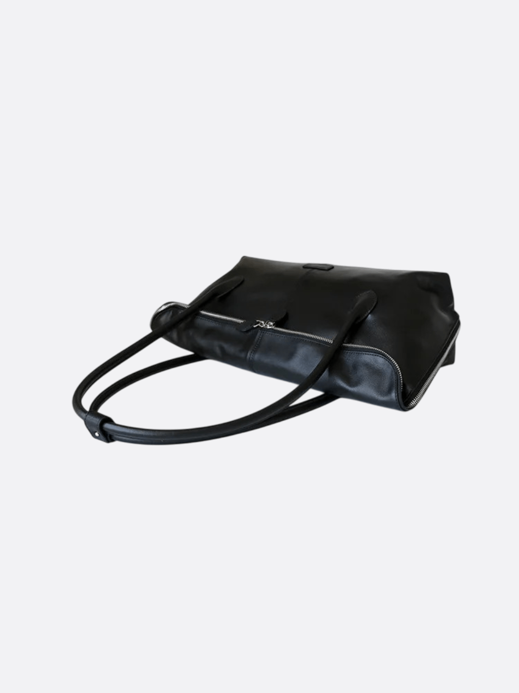 Rectangular leather tote bag