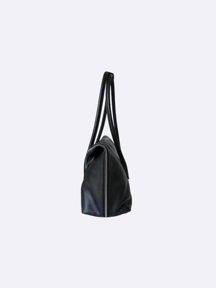 Rectangular leather tote bag