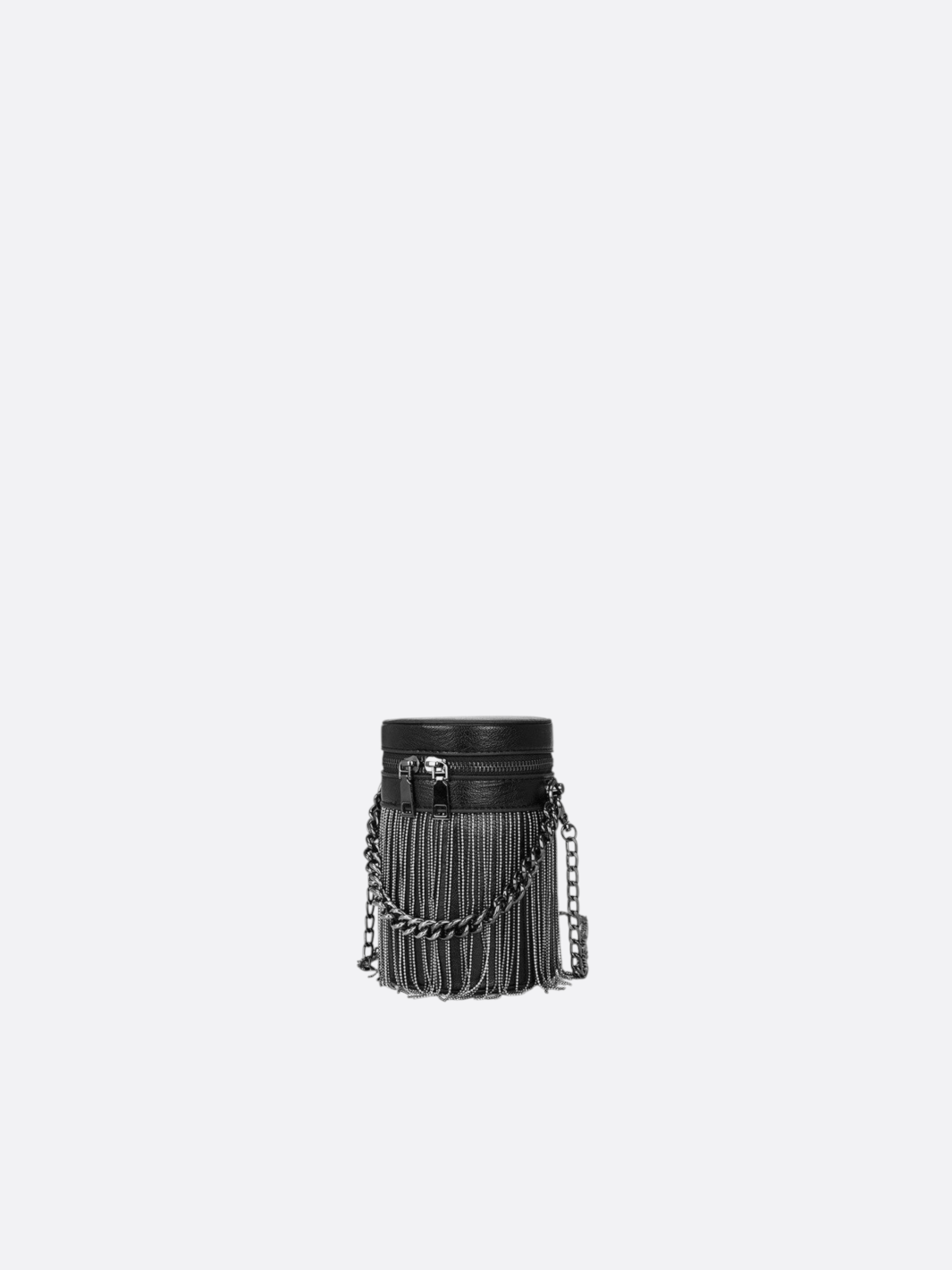 Sac cylindre cuir noir