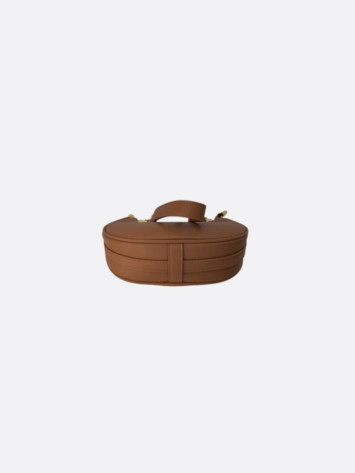 Half-moon leather shoulder bag<br>Oraya