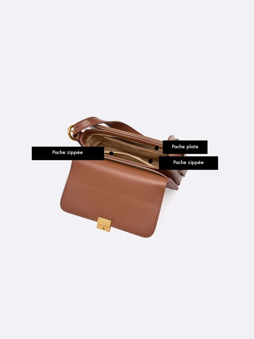 Leather shoulder bag<br>Dumas