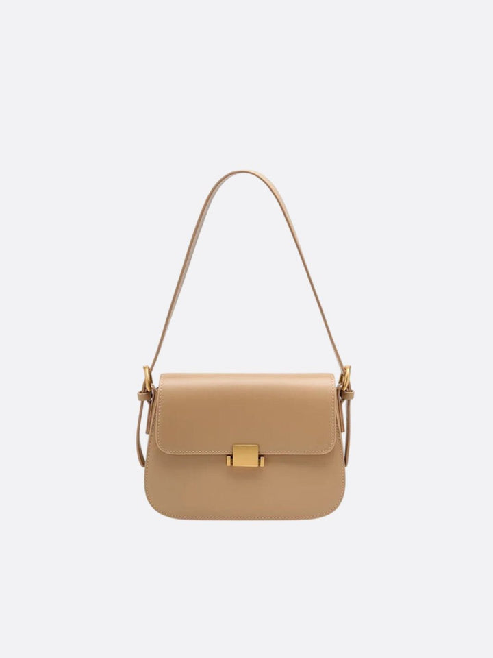 sac épaule cuir beige