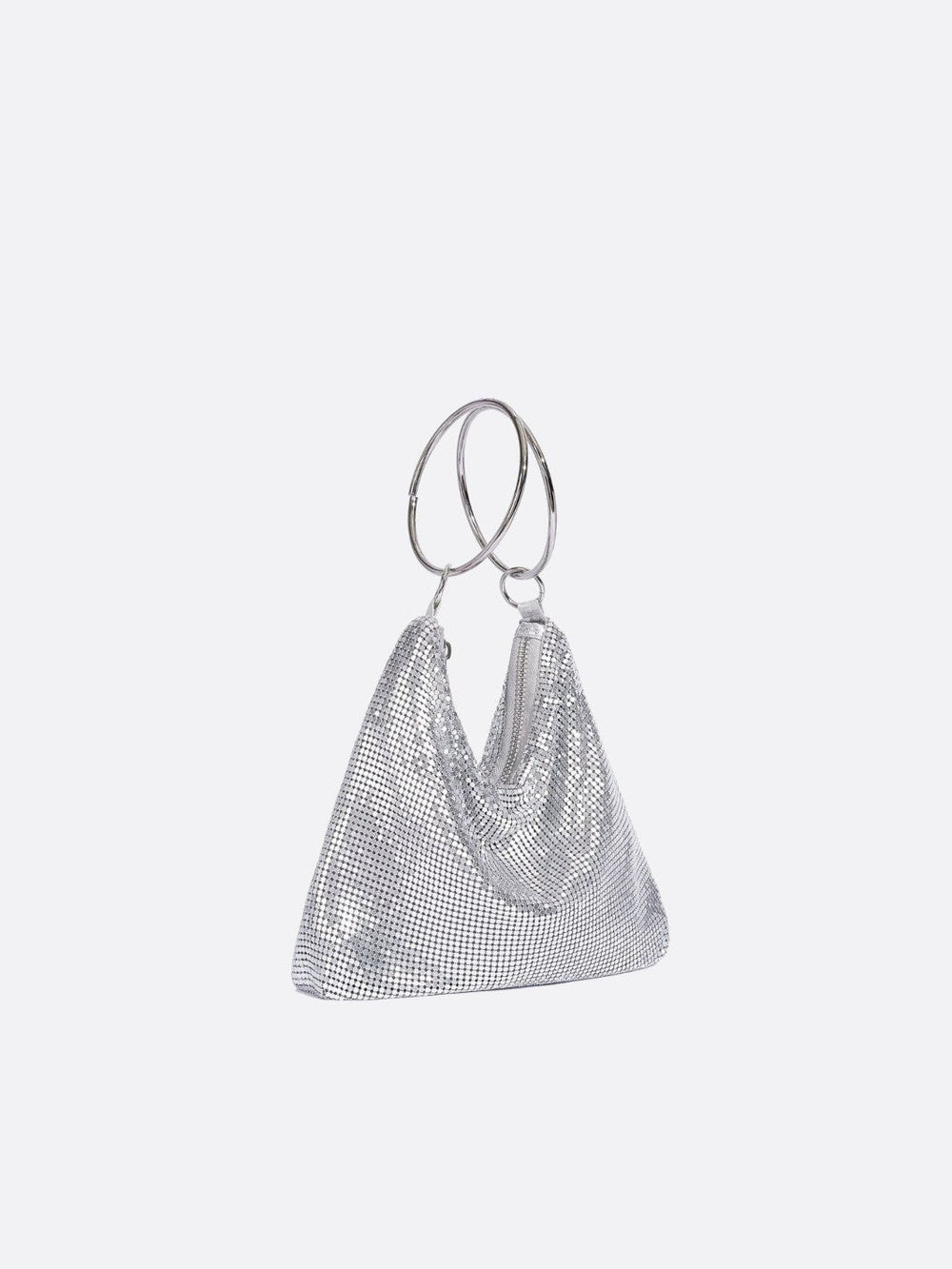 sac soirée argenté