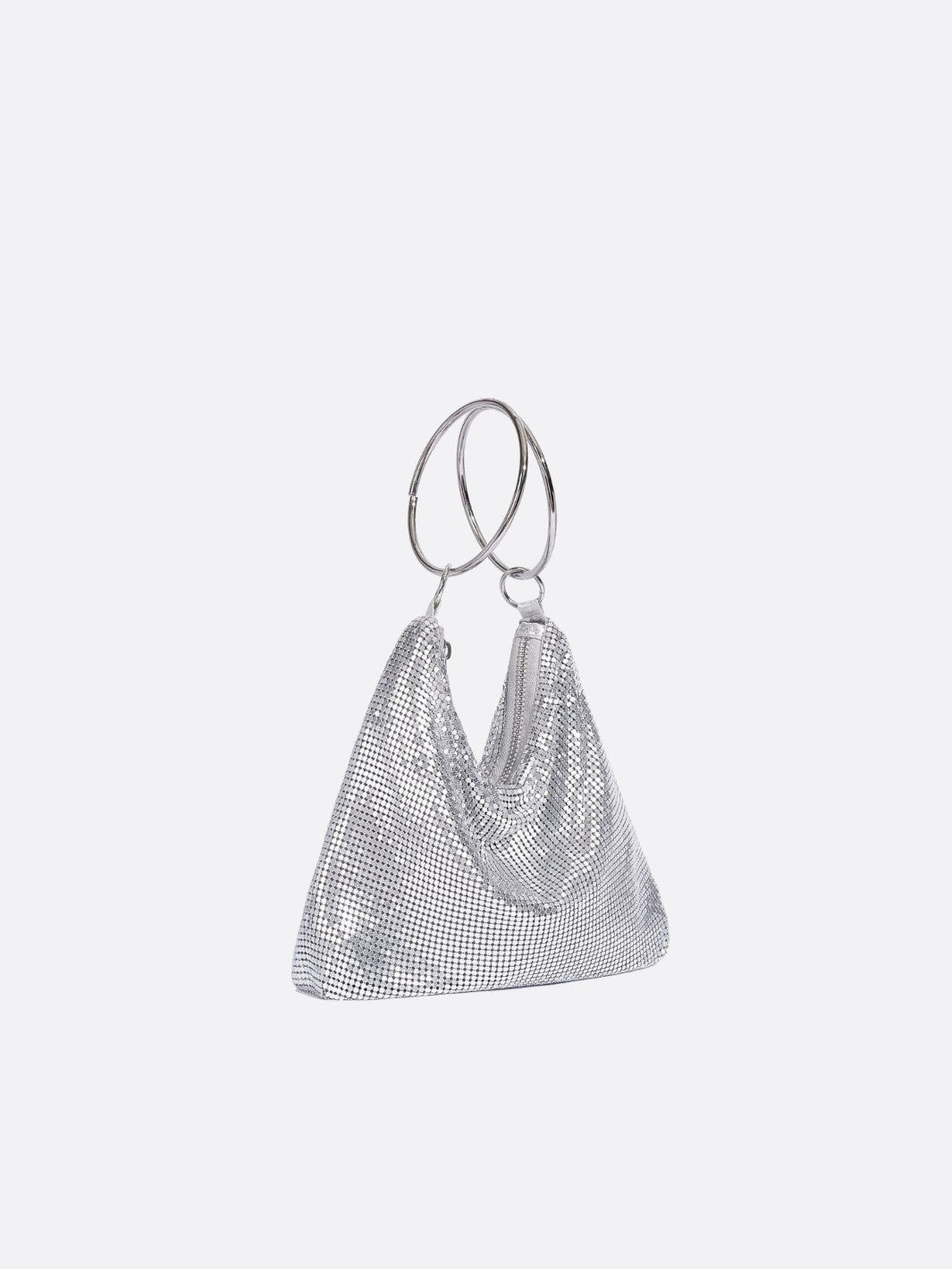 sac soirée argenté