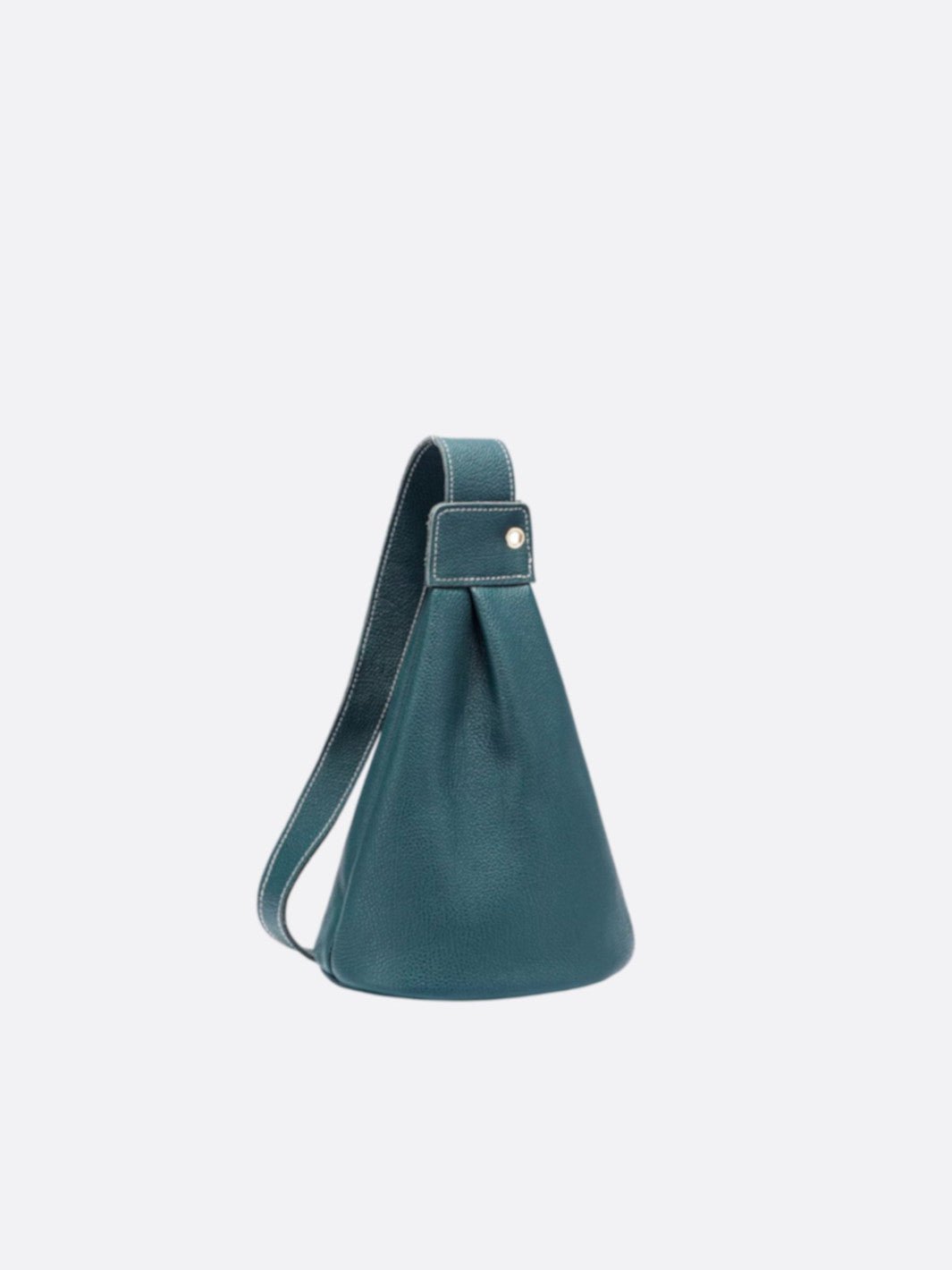 Sac cuir bandoulière large bleu foncé