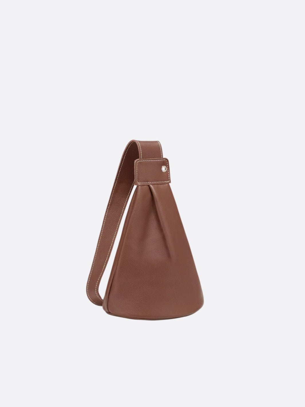Sac cuir bandoulière large marron