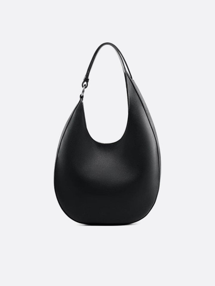 Sac cuir demi-lune noir