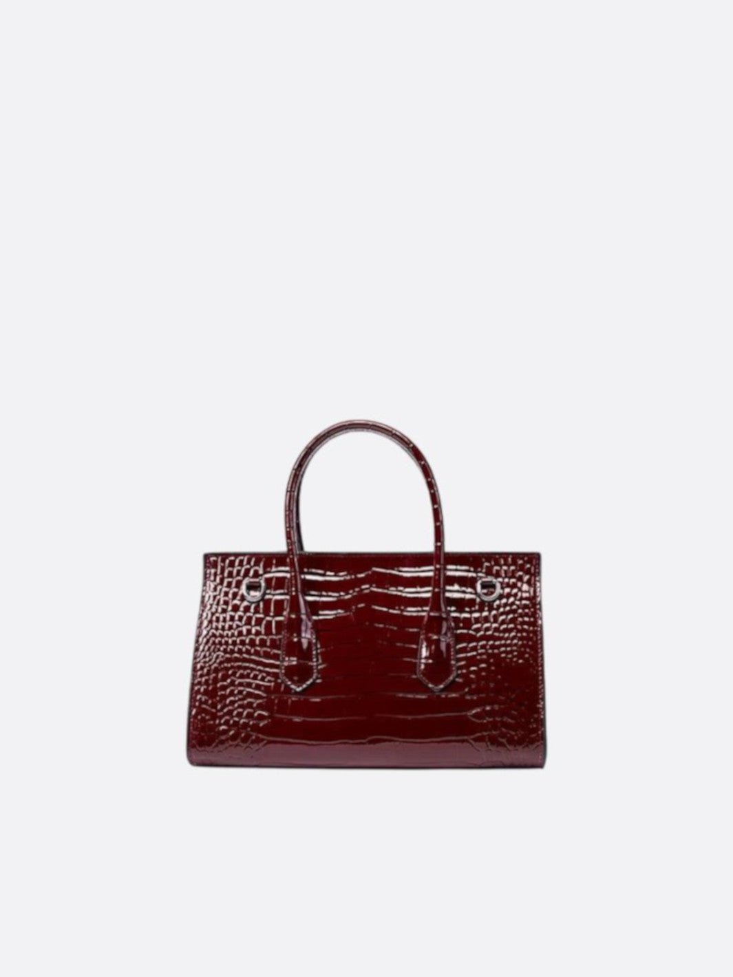 Crocodile-effect leather bag<br> Varenne