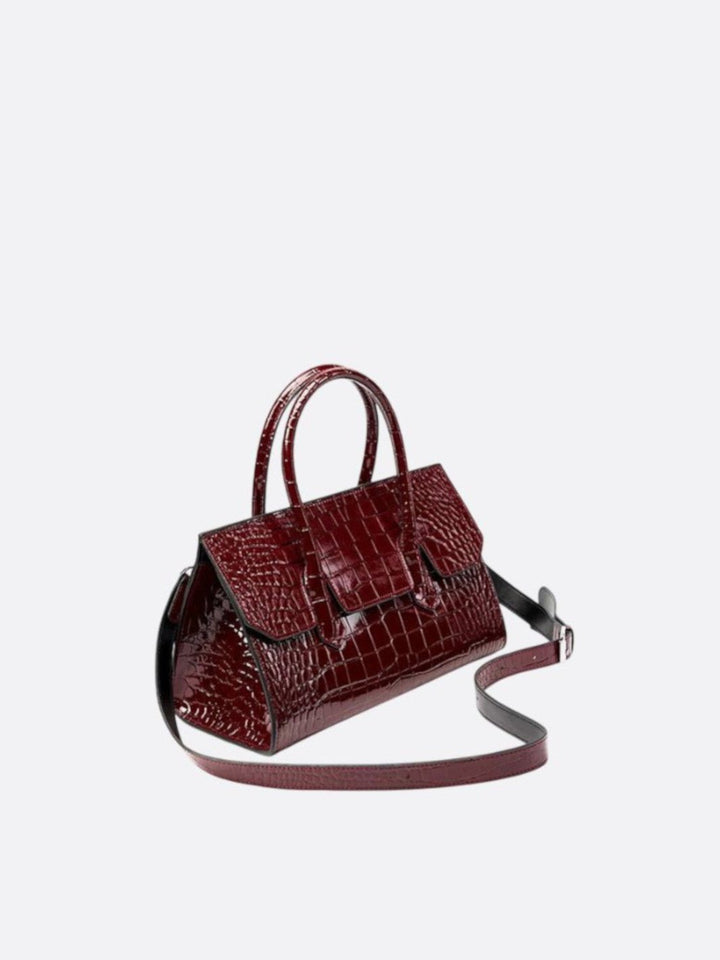 Sac cuir effet croco