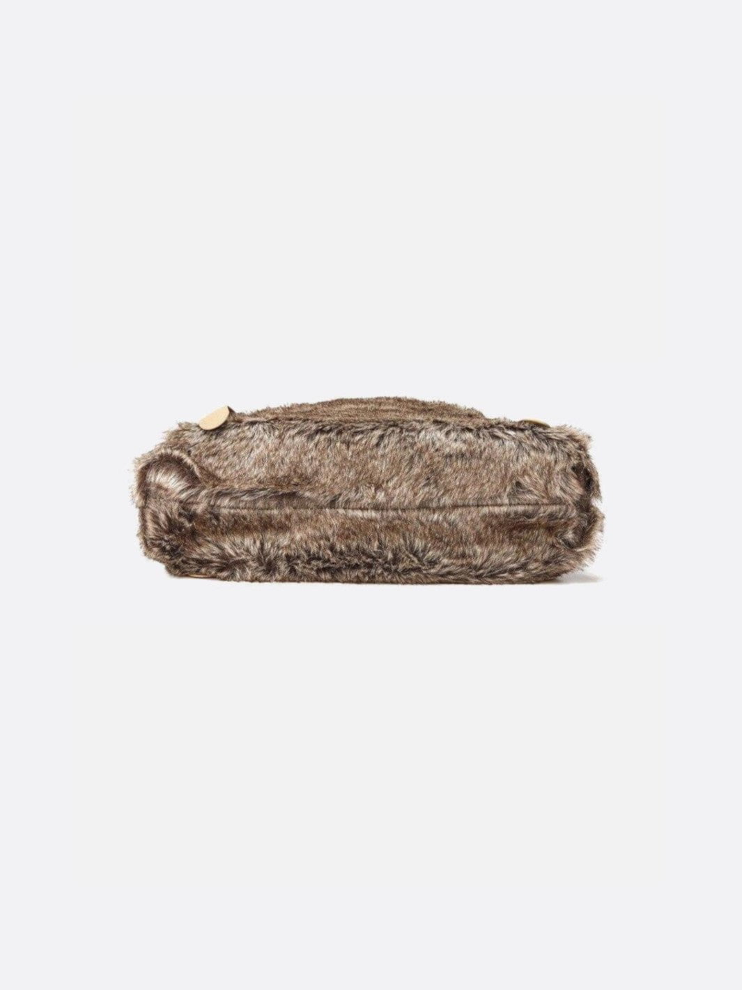 Beige faux fur bag<br>Norenzo
