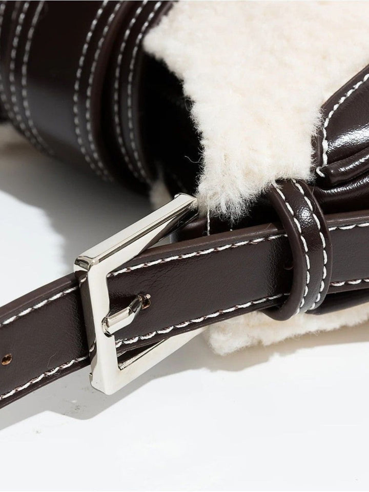 Fur and leather bag