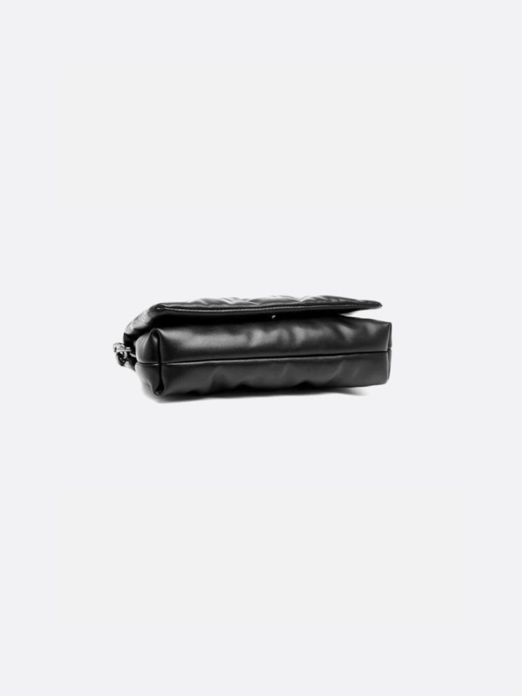 Black quilted bag with chain shoulder strap<br>Noctis