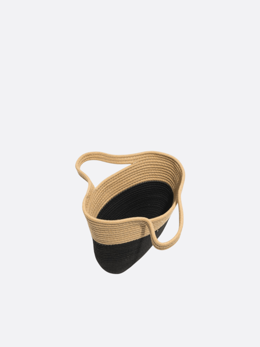 Black and beige basket bag<br>Dorano