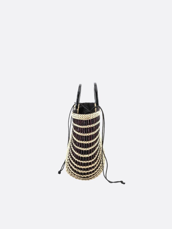 Black and white basket bag<br>Solaris