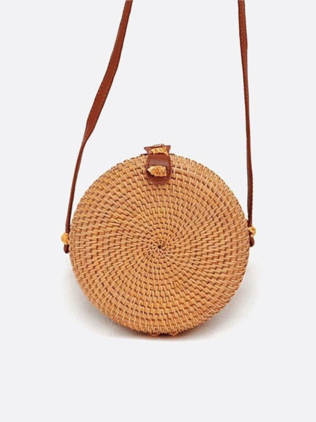 sac rond rotin bandouliere