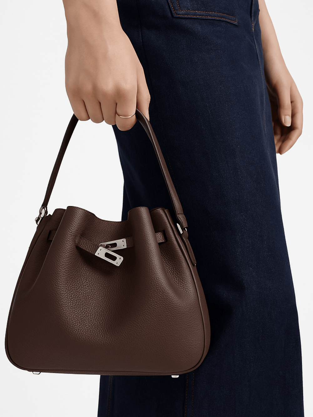 sac seau cuir femme