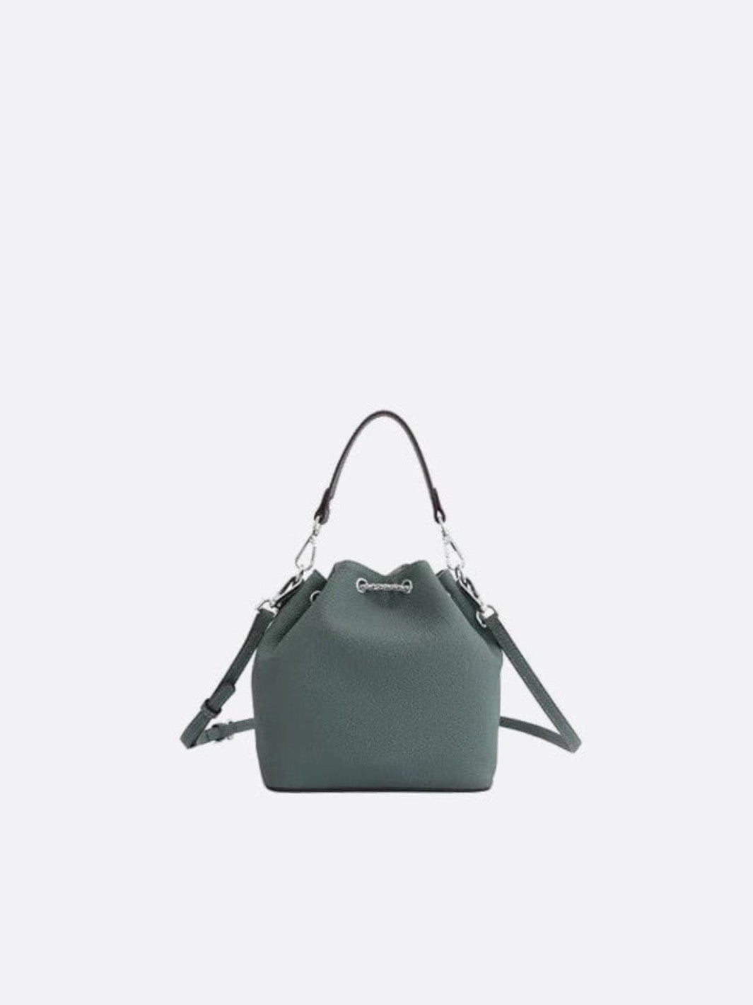 Grained leather bucket bag<br>Selva