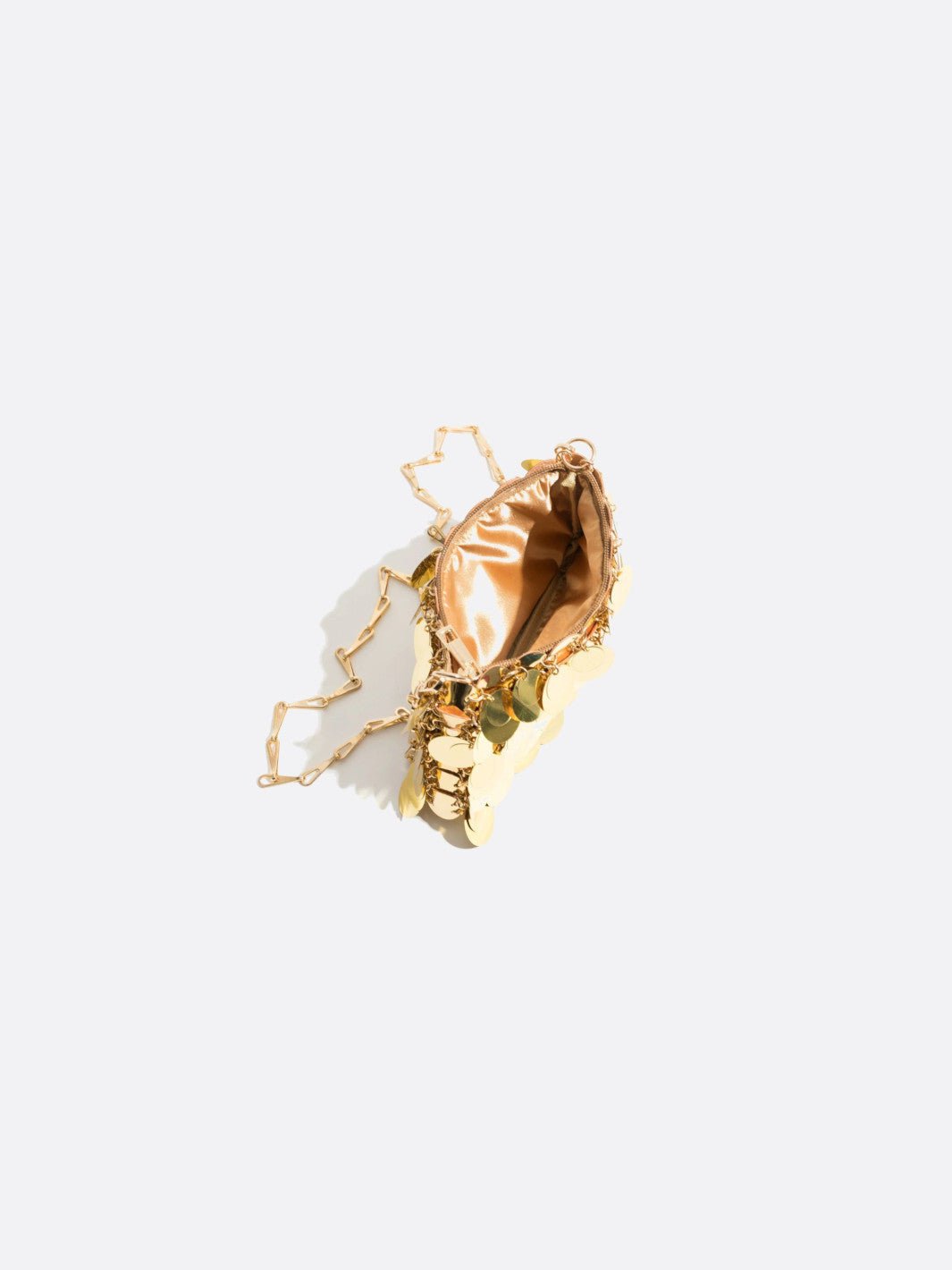 Gold sequin bag<br> Solenne