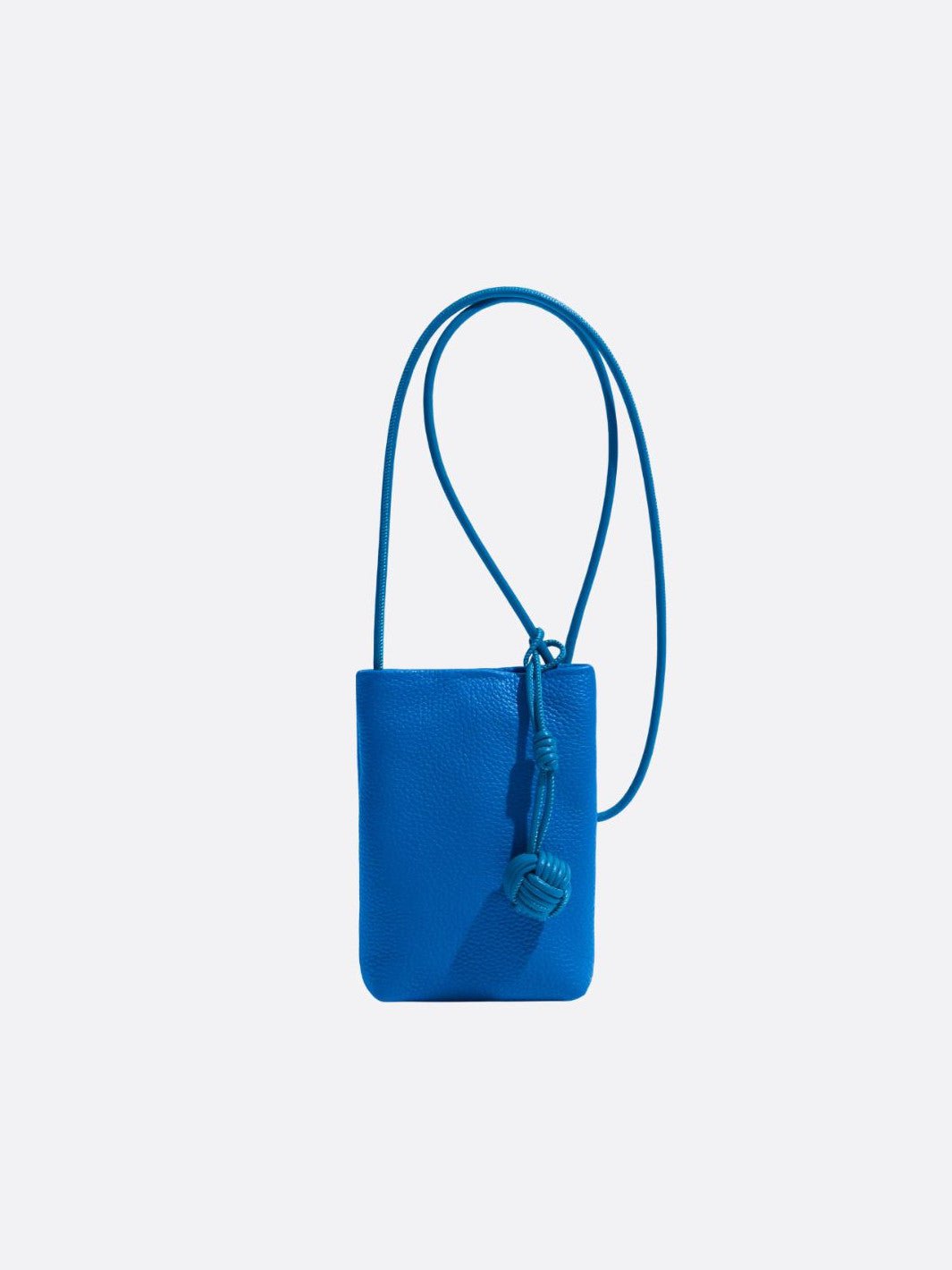 sac téléphone cuir bleu