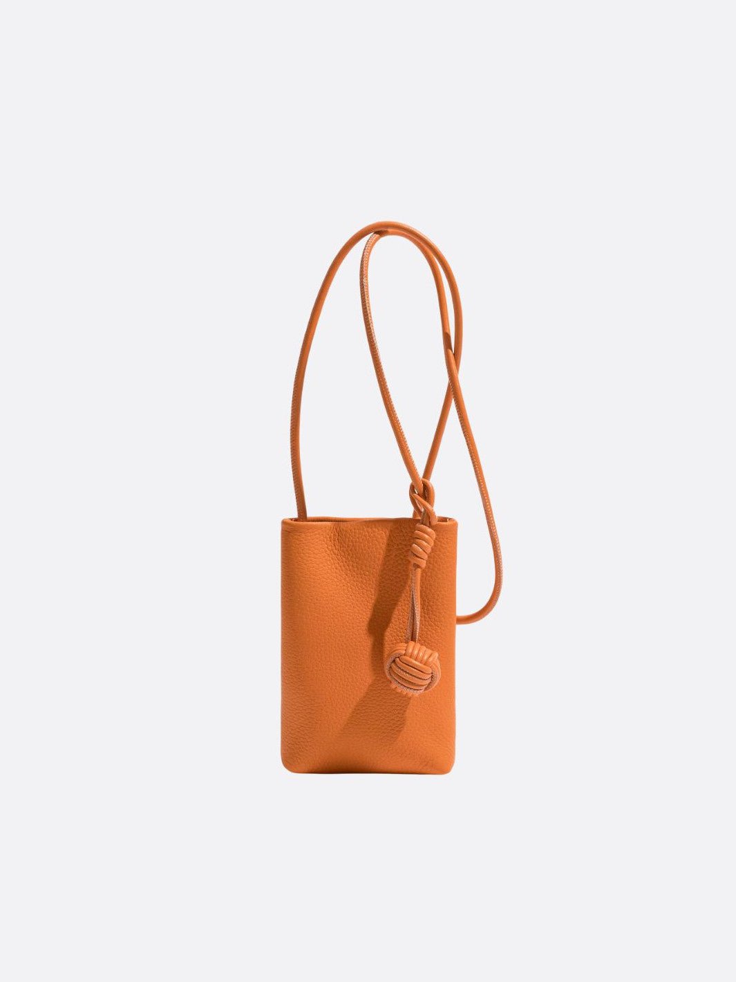 sac téléphone cuir orange